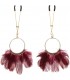 PINZAS CON PLUMAS DORADO
