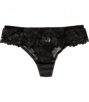 BRAGUITAS DE ENCAJE FLORAL SEXY NEGRO