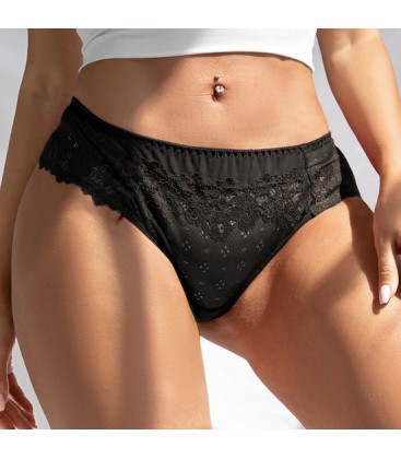 BRAGUITAS DE ENCAJE FLORAL SEXY NEGRO