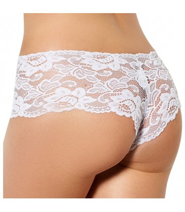 BRAGUITAS DE ENCAJE FLORAL SEXY BLANCO