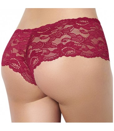 BRAGUITAS DE ENCAJE FLORAL ROJO SEXY