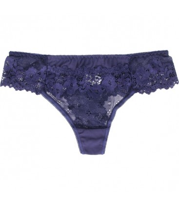 BRAGUITAS DE ENCAJE FLORAL SEXY AZUL OSCURO