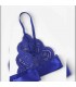CONJUNTO SUJETADOR Y BRAGUITAS CON LAZOS Y DISENO DE ENCAJE AZUL