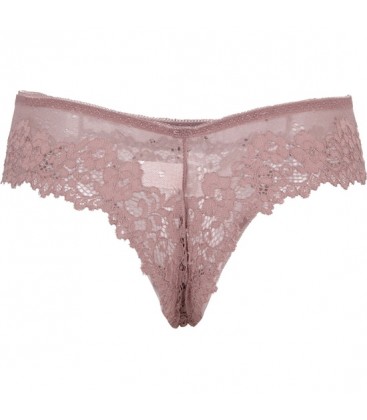 L XL BRAGUITAS DE ENCAJE FLORAL ROSA SEXY