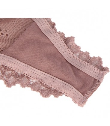 L XL BRAGUITAS DE ENCAJE FLORAL ROSA SEXY