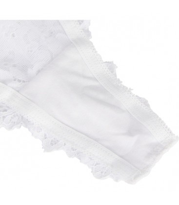 BRAGUITAS DE ENCAJE FLORAL SEXY BLANCO