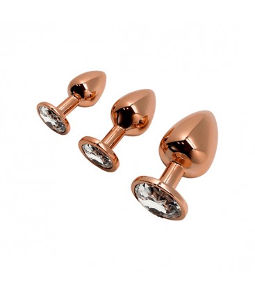 WOOOMY TRALALO PLUG DE METAL ORO ROSA TALLA S COLOR BLANCO