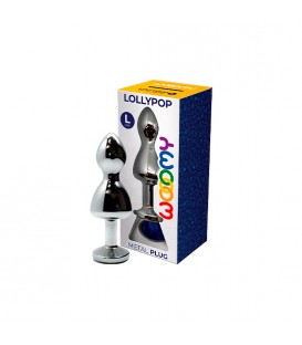 WOOOMY LOLLYPOP PLUG METAL DOUBLE BALL TALLA L COLOR AZUL
