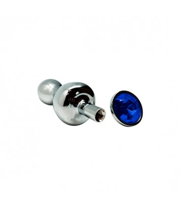 WOOOMY LOLLYPOP PLUG METAL DOUBLE BALL TALLA L COLOR AZUL
