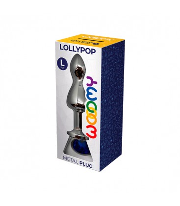 WOOOMY LOLLYPOP PLUG METAL DOUBLE BALL TALLA L COLOR AZUL