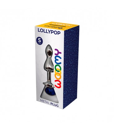 WOOOMY LOLLYPOP PLUG METAL DOUBLE BALL TALLA S COLOR AZUL