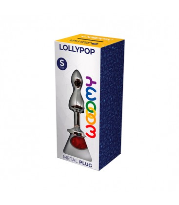 WOOOMY LOLLYPOP PLUG METAL DOUBLE BALL TALLA S COLOR ROJO