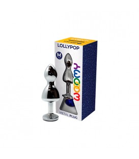 WOOOMY LOLLYPOP PLUG METAL DOUBLE BALL TALLA M COLOR AZUL