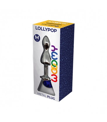 WOOOMY LOLLYPOP PLUG METAL DOUBLE BALL TALLA M COLOR AZUL