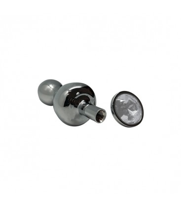 WOOOMY LOLLYPOP PLUG METAL DOUBLE BALL TALLA S COLOR BLANCO