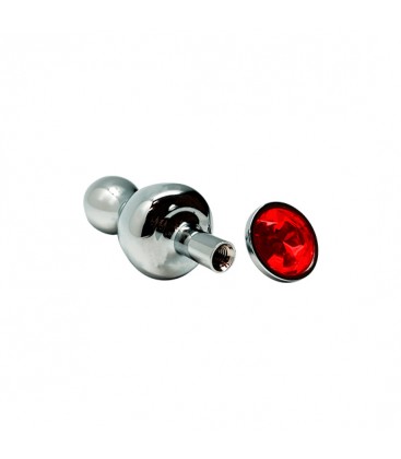 WOOOMY LOLLYPOP PLUG METAL DOUBLE BALL TALLA M COLOR ROJO