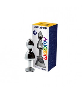 WOOOMY LOLLYPOP PLUG METAL DOUBLE BALL TALLA M COLOR BLANCO