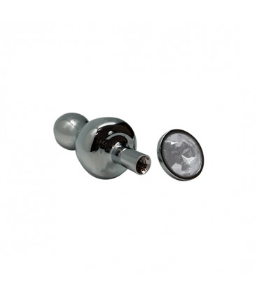 WOOOMY LOLLYPOP PLUG METAL DOUBLE BALL TALLA M COLOR BLANCO