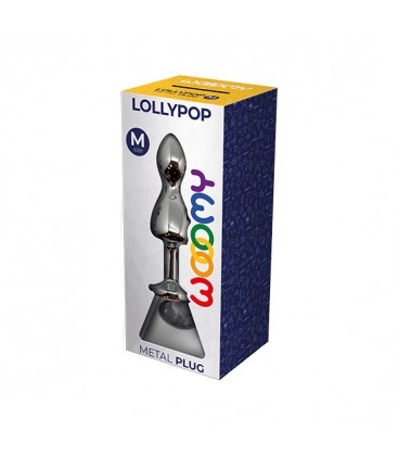WOOOMY LOLLYPOP PLUG METAL DOUBLE BALL TALLA M COLOR BLANCO