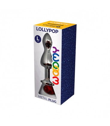 WOOOMY LOLLYPOP PLUG METAL DOUBLE BALL TALLA L COLOR ROJO