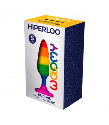 WOOOMY HIPERLOO PLUG RAINBOW DE SILICONA TALLA S