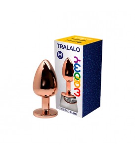 WOOOMY TRALALO PLUG DE METAL ORO ROSA TALLA M COLOR BLANCO