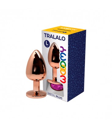 WOOOMY TRALALO PLUG DE METAL ORO ROSA TALLA L COLOR MORADO