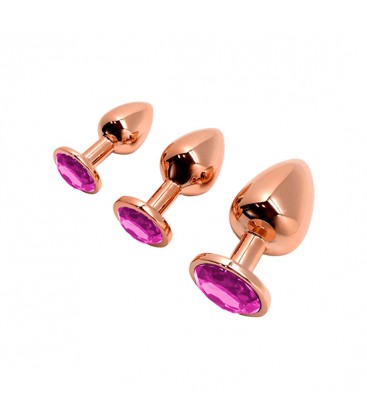 WOOOMY TRALALO PLUG DE METAL ORO ROSA TALLA L COLOR MORADO