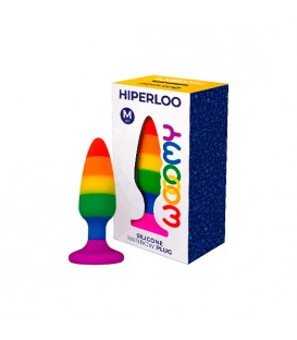 WOOOMY HIPERLOO PLUG RAINBOW DE SILICONA TALLA M