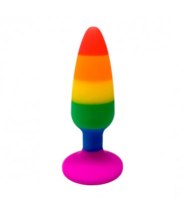 WOOOMY HIPERLOO PLUG RAINBOW DE SILICONA TALLA M