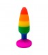 WOOOMY HIPERLOO PLUG RAINBOW DE SILICONA TALLA M