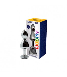 WOOOMY LOLLYPOP PLUG METAL DOUBLE BALL TALLA L COLOR BLANCO