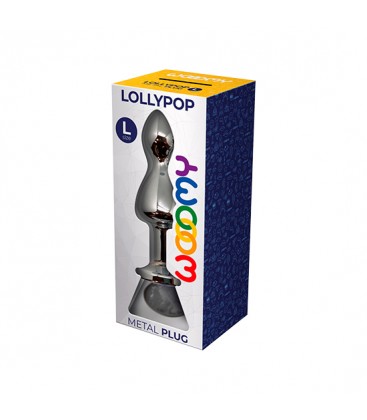 WOOOMY LOLLYPOP PLUG METAL DOUBLE BALL TALLA L COLOR BLANCO