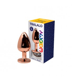 WOOOMY TRALALO PLUG DE METAL ORO ROSA TALLA L COLOR BLANCO