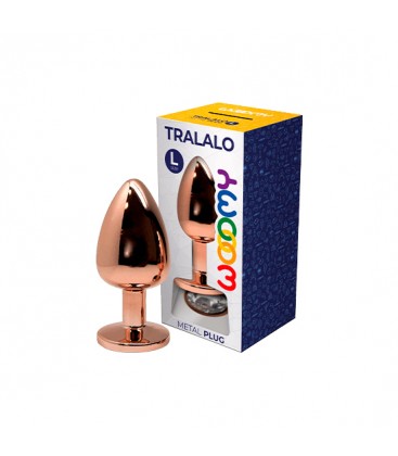 WOOOMY TRALALO PLUG DE METAL ORO ROSA TALLA L COLOR BLANCO