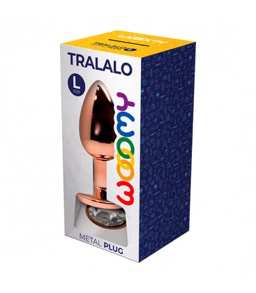 WOOOMY TRALALO PLUG DE METAL ORO ROSA TALLA L COLOR BLANCO
