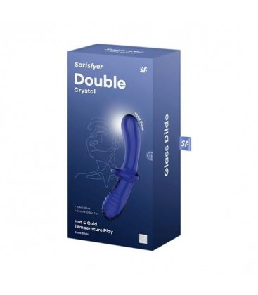 SATISFYER DOUBLE CRYSTAL AZUL