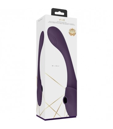 VIVE MIRAI VIBRADOR DOBLE FLEXIBLE PULSE WAVE AIR WAVE MORADO