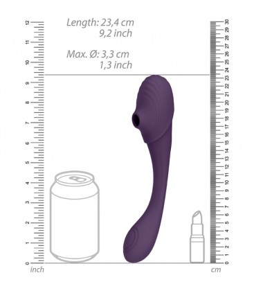VIVE MIRAI VIBRADOR DOBLE FLEXIBLE PULSE WAVE AIR WAVE MORADO