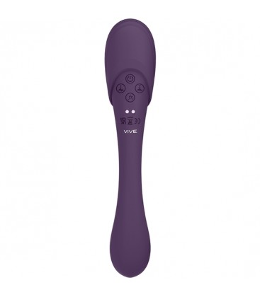 VIVE MIRAI VIBRADOR DOBLE FLEXIBLE PULSE WAVE AIR WAVE MORADO