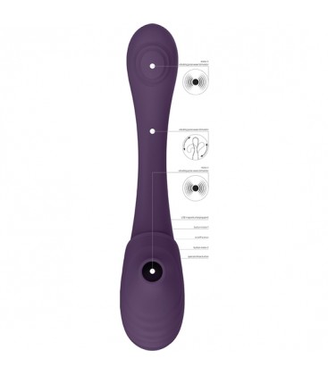 VIVE MIRAI VIBRADOR DOBLE FLEXIBLE PULSE WAVE AIR WAVE MORADO