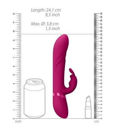 VIVE NARI VIBRADO CONEJITO G SPOT CON ROTACION ROSA