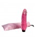 vibrador rosa con bolsa de saten