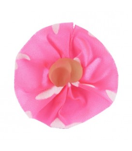 BROCHE PITO ROSA CON CONEJITOS