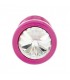 PLUG ROSA DE ACERO INOXIDABLE CON CRISTAL DE 25 MM