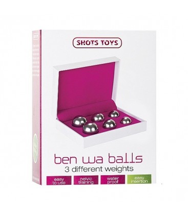 SET 6 BOLAS CHINAS BEN WA BALLS DISTINTO PESO PLATEADO