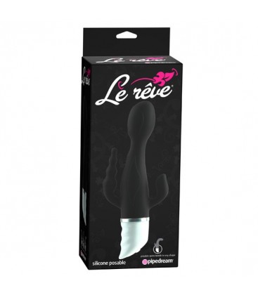 LE REVE TRIPLE SILICONA FLEXIBLE NEGRO