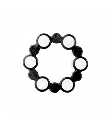 SIXSHOT ANILLO VIBRADOR CON 6 BALAS NEGRO