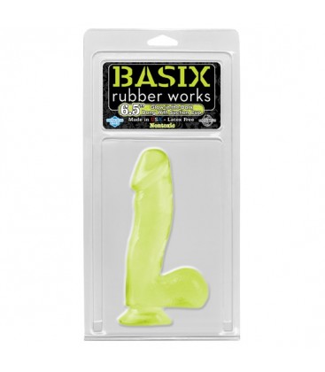 BASIX RUBBER WORKS PENE DE GELATINA SUCCION LUMINISCENTE 16 CM