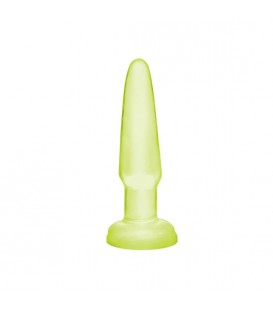 BASIX MINI PLUG ANAL DE GELATINA 9 CM LUMINISCENTE